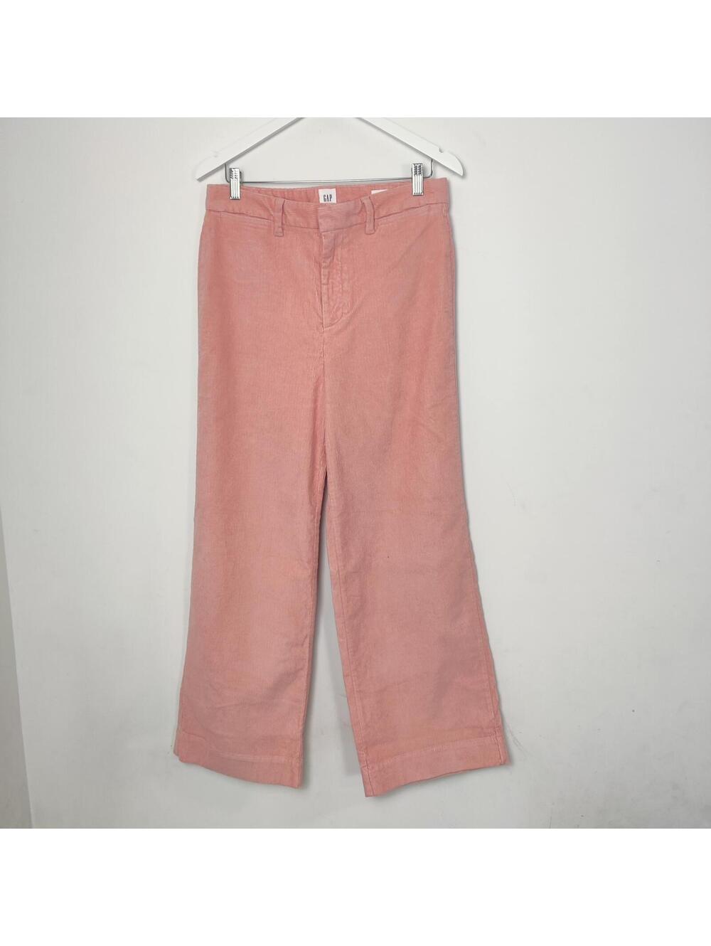 GAP Pink Corduroy High Rise Wide Leg Crop Pants Women’s 12 Tall
